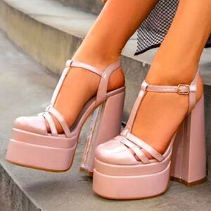 BRAND NEW SOUL PRINCESS PLAINT  BLOCK HEEL SANDAL S2